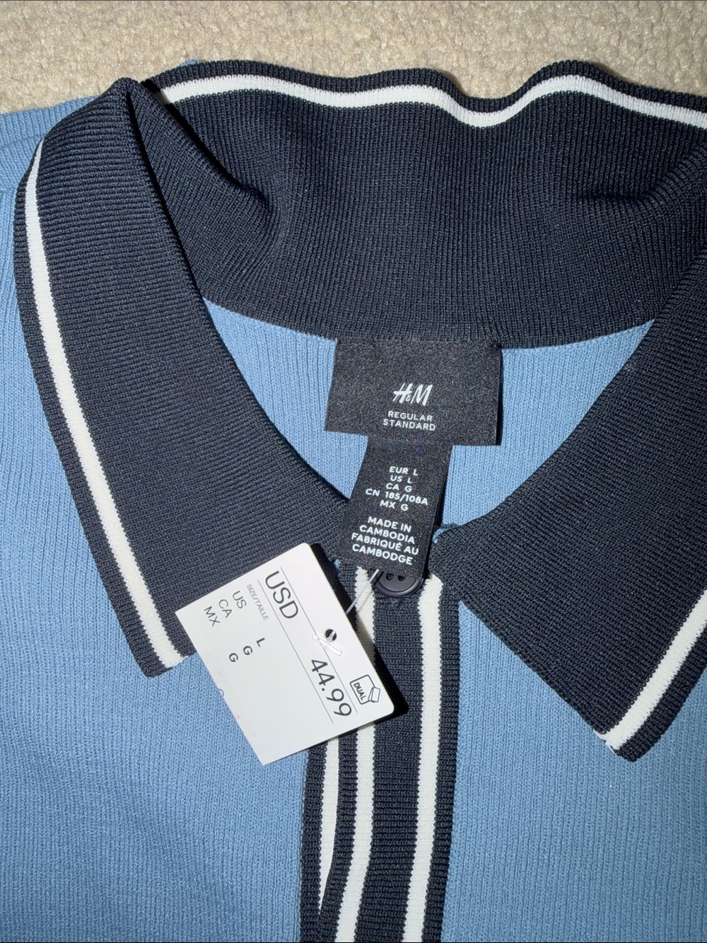 H&M Men’s Rib Knit Shirt - Picture 11 of 11